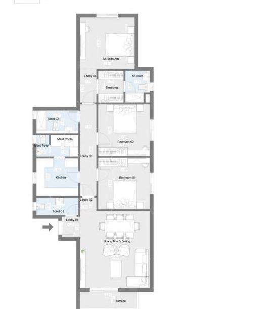 3-Bedroom Apartment