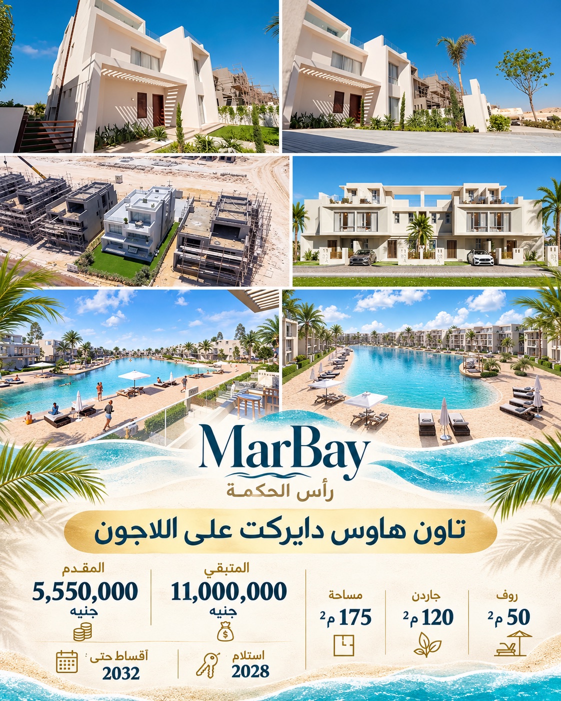 تاون هاوس في مار باى - راس الحكمة — RE-29080